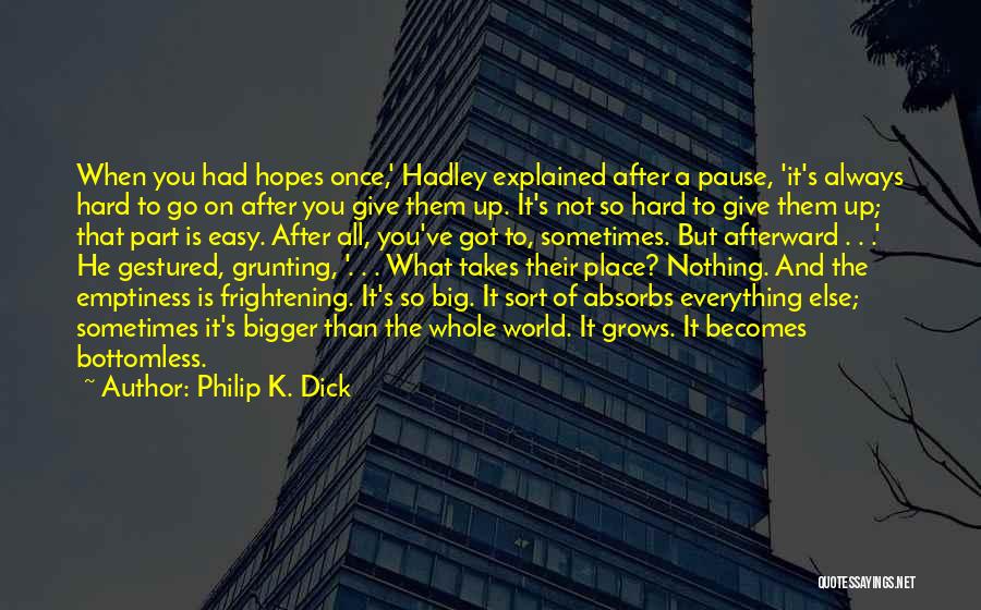 Nothing's Easy Quotes By Philip K. Dick