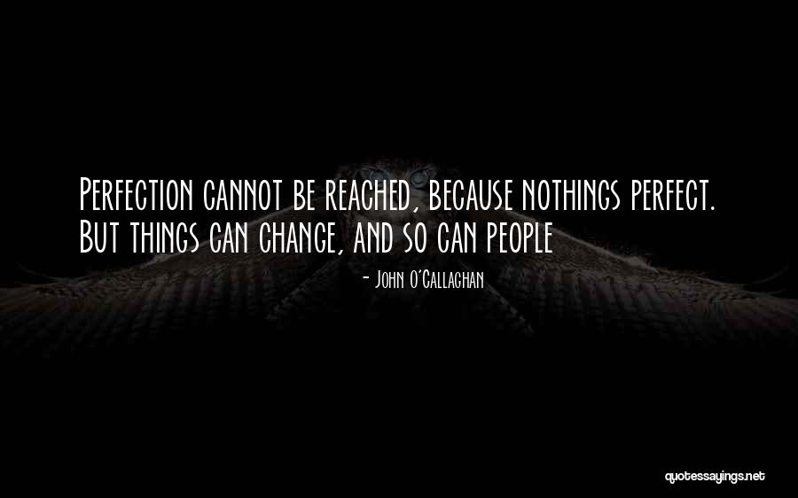 Nothings Ever Perfect Quotes By John O'Callaghan Nothings Ever Perfect Quotes By John O'Callaghan