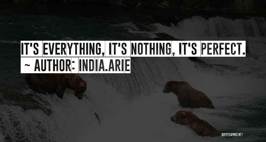 Nothing's Perfect Quotes By India.Arie