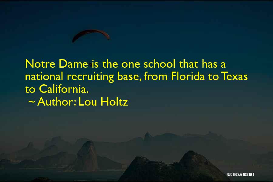 Notre Dame Quotes By Lou Holtz