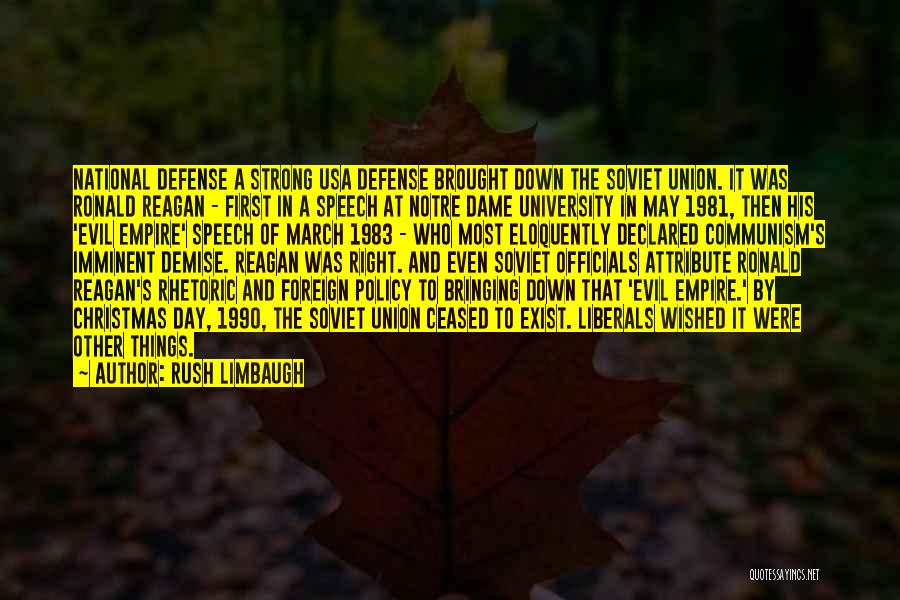 Notre Dame University Quotes By Rush Limbaugh