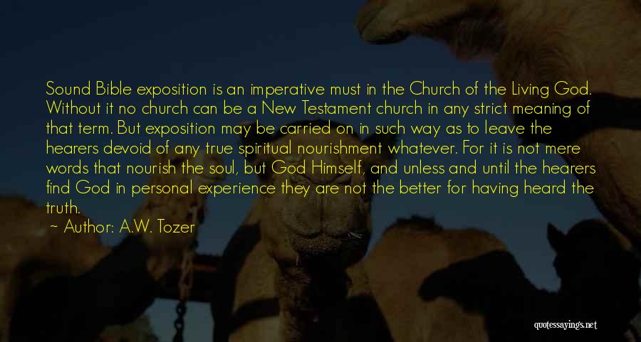 Nourish The Soul Quotes By A.W. Tozer