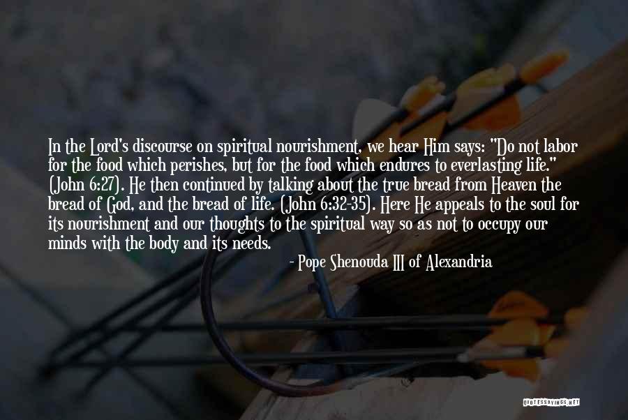 Nourishment For The Soul Quotes By Pope Shenouda III Of Alexandria