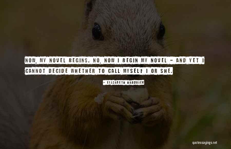 Novel That Begins Quotes By Elizabeth Hardwick Novel That Begins Quotes By Elizabeth Hardwick