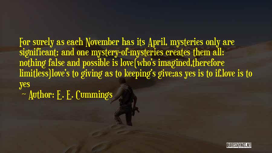 November Love Quotes By E. E. Cummings