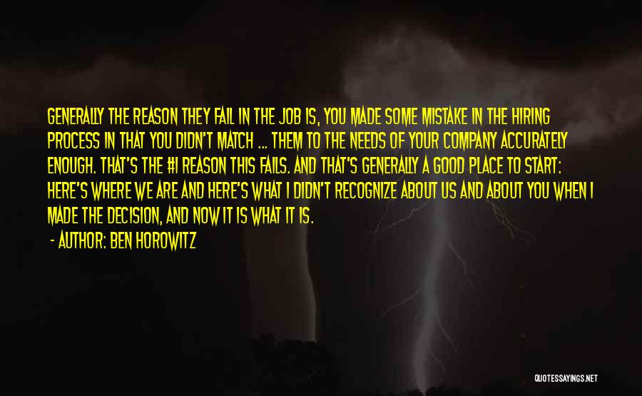 Now Hiring Quotes By Ben Horowitz
