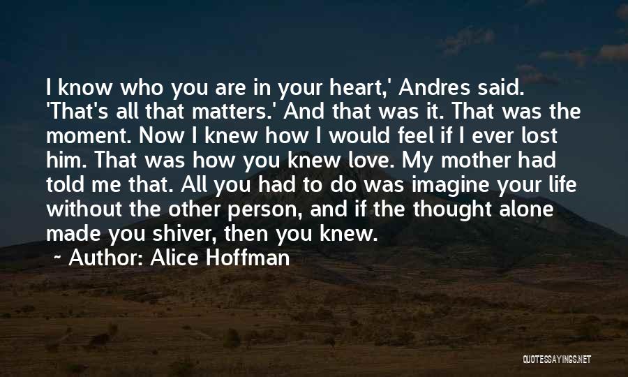 Now I Know How You Feel Quotes By Alice Hoffman