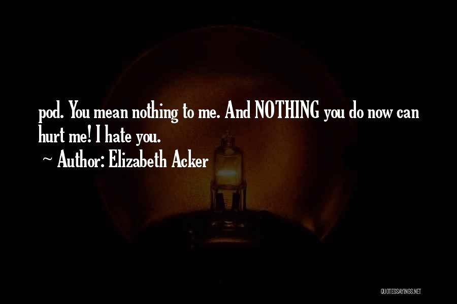 Now I Mean Nothing To You Quotes By Elizabeth Acker