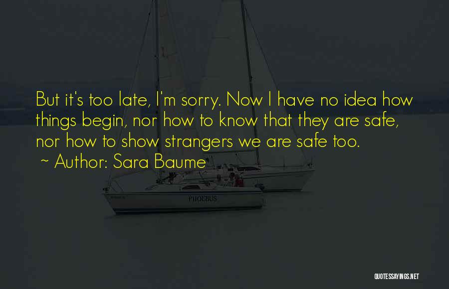 Now We're Strangers Quotes By Sara Baume