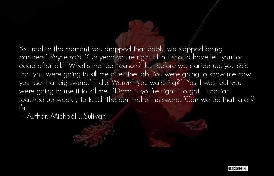 Now You Forgot Me Quotes By Michael J. Sullivan