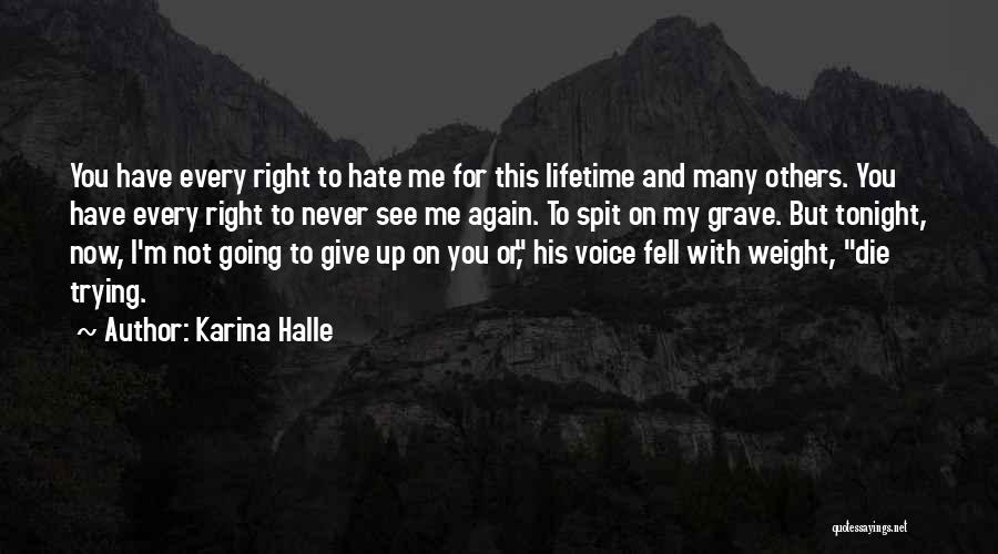 Now You Hate Me Quotes By Karina Halle
