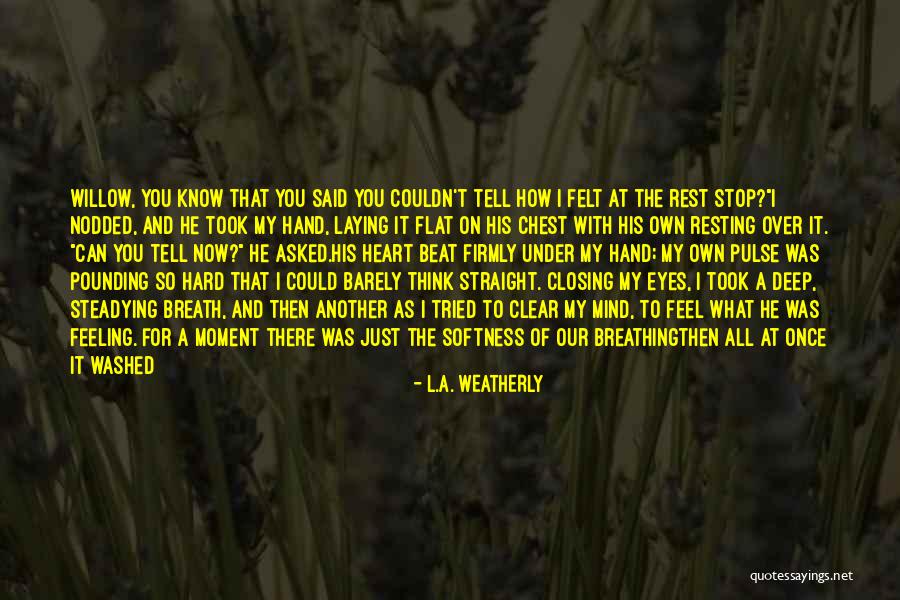 Now You Know How I Felt Quotes By L.A. Weatherly