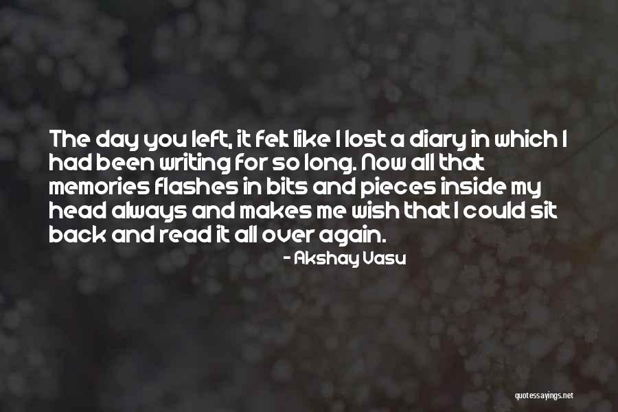 Now You Lost Me Quotes By Akshay Vasu