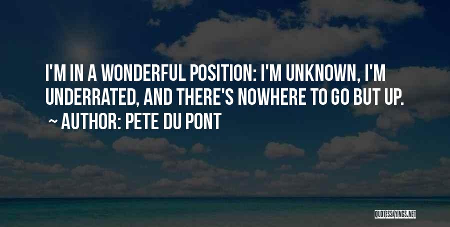 Nowhere To Go But Up Quotes By Pete Du Pont