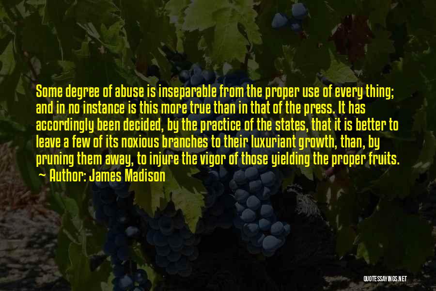 Noxious Quotes By James Madison