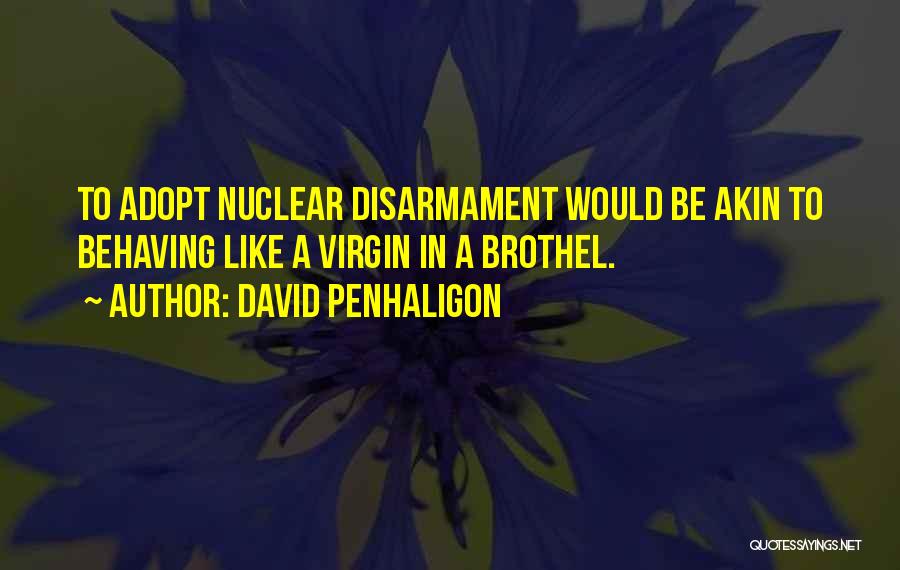 Nuclear Disarmament Quotes By David Penhaligon