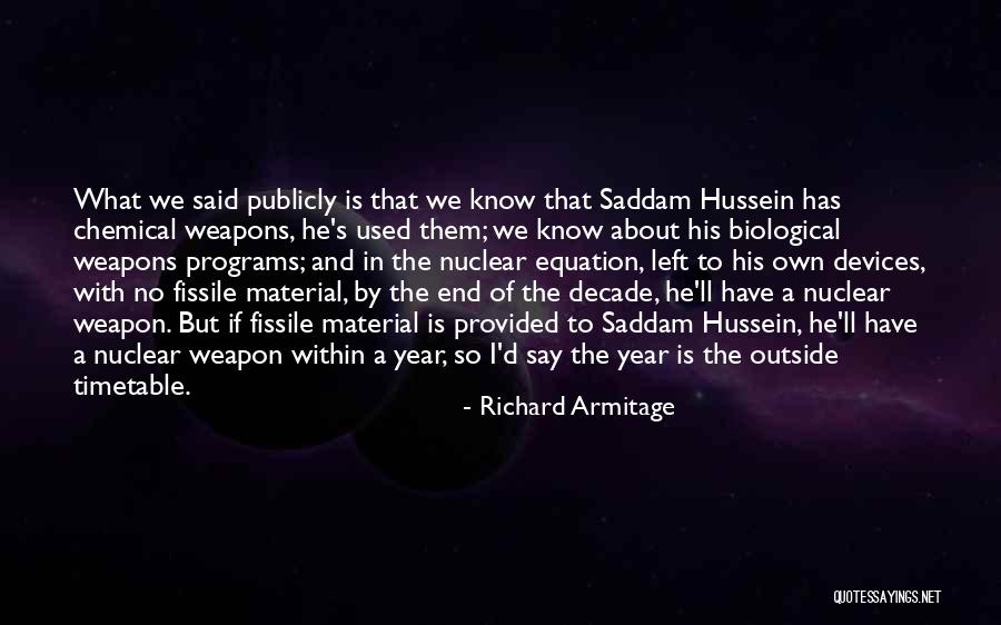 Nuclear Programs Quotes By Richard Armitage Nuclear Programs Quotes By Richard Armitage