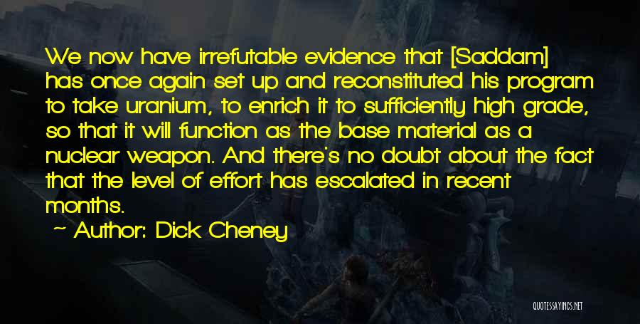 Nuclear Weapon Quotes By Dick Cheney