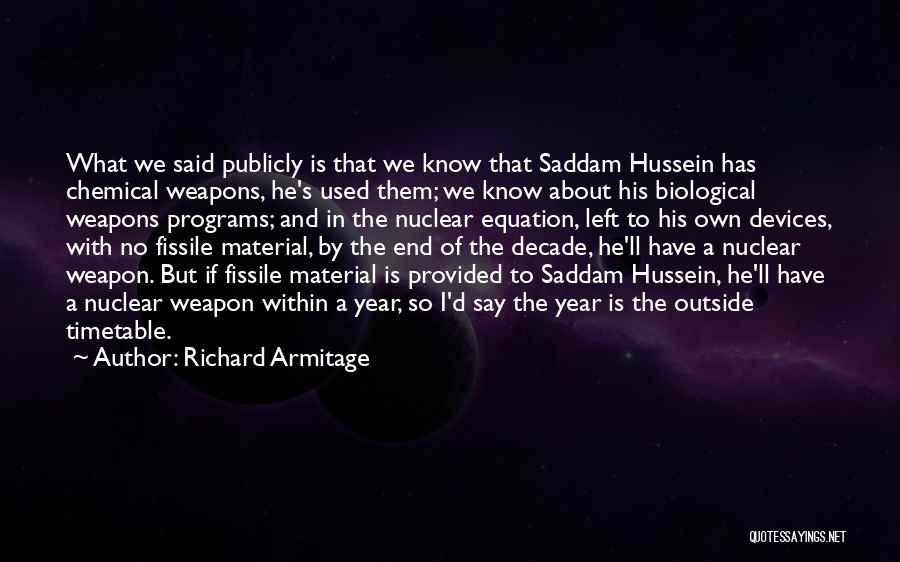 Nuclear Weapons Quotes By Richard Armitage Nuclear Weapons Quotes By Richard Armitage