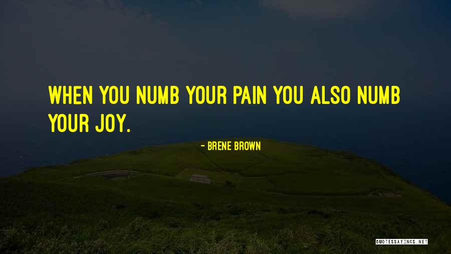 Numb From Pain Quotes By Brene Brown