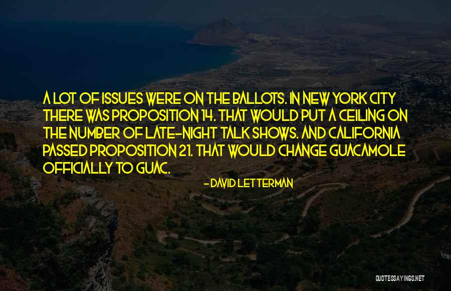Number 14 Quotes By David Letterman