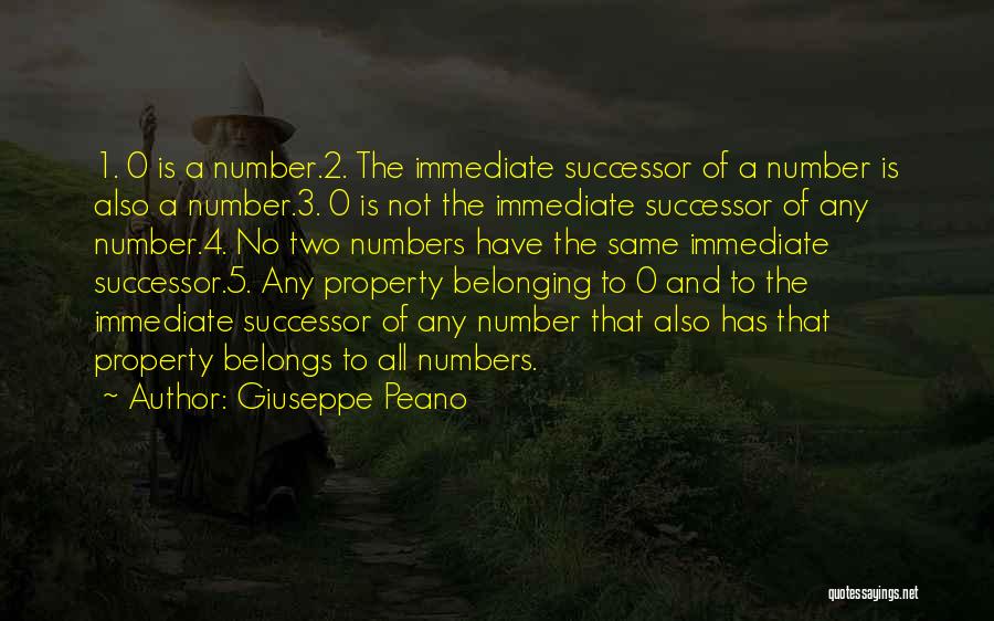 Number 4 Quotes By Giuseppe Peano