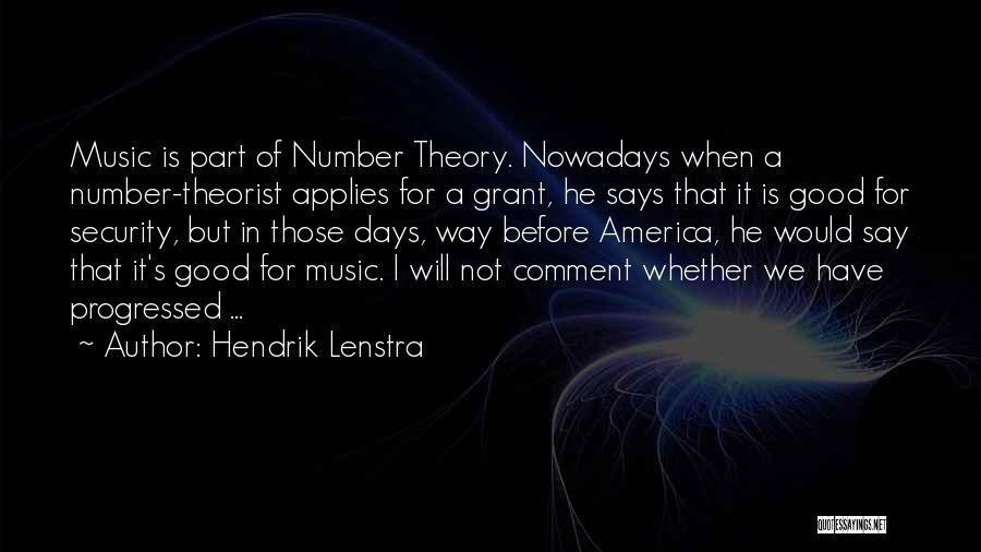 Number Theory Quotes By Hendrik Lenstra