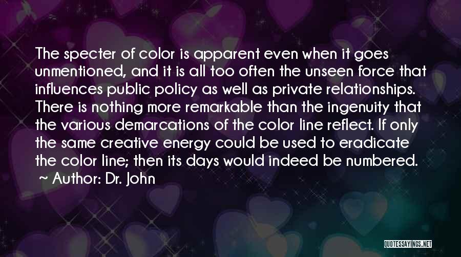 Numbered Days Quotes By Dr. John