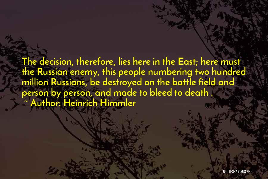 Numbering Quotes By Heinrich Himmler