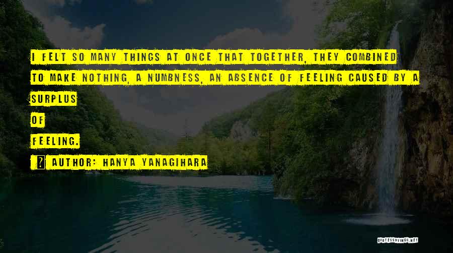 Numbness Quotes By Hanya Yanagihara