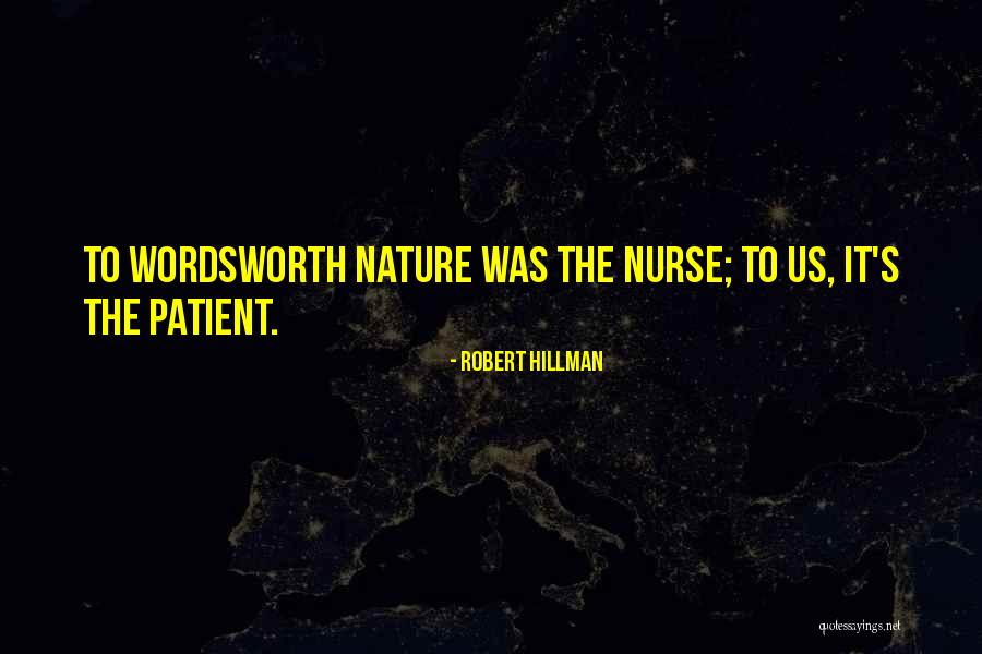 Nurse Patient Quotes By Robert Hillman