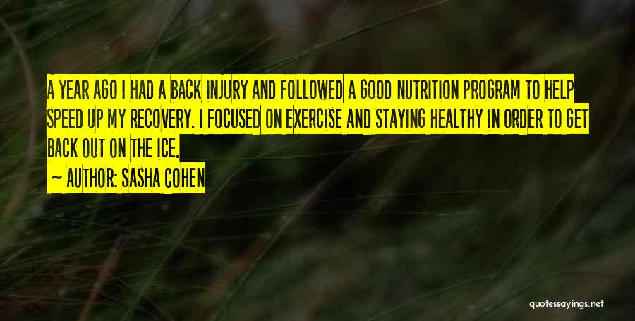 Nutrition And Fitness Quotes By Sasha Cohen