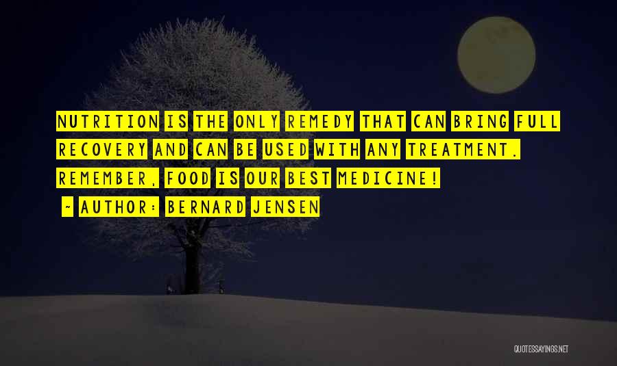 Nutrition And Food Quotes By Bernard Jensen