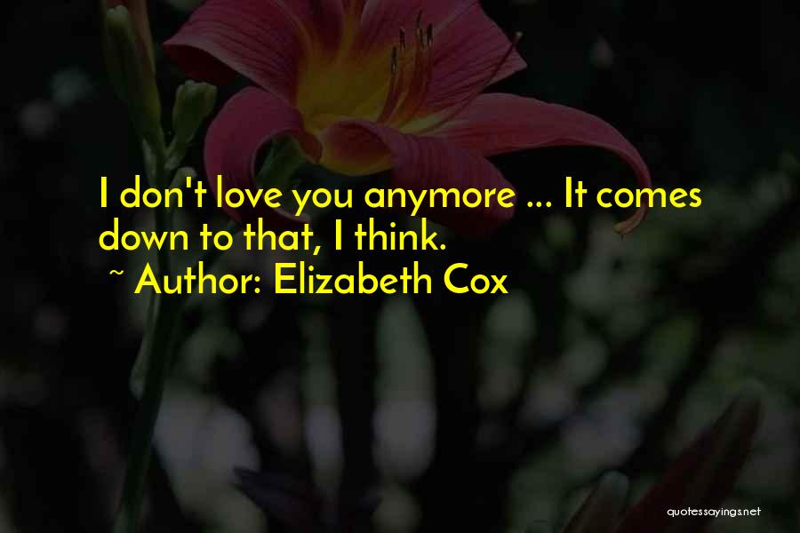 O Don't Love You Anymore Quotes By Elizabeth Cox
