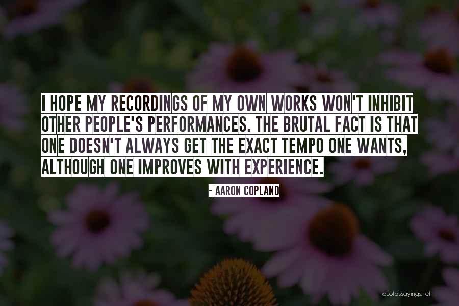 O Tempo Quotes By Aaron Copland