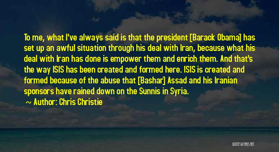 Obama Iran Quotes By Chris Christie