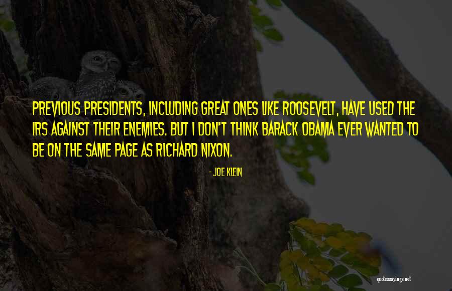 Obama Irs Quotes By Joe Klein Obama Irs Quotes By Joe Klein