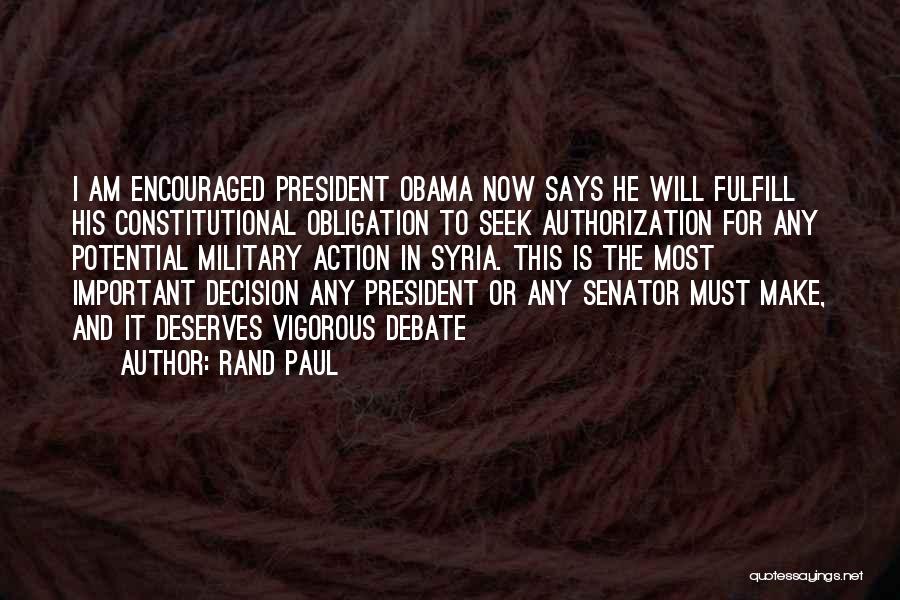 Obama Syria Quotes By Rand Paul