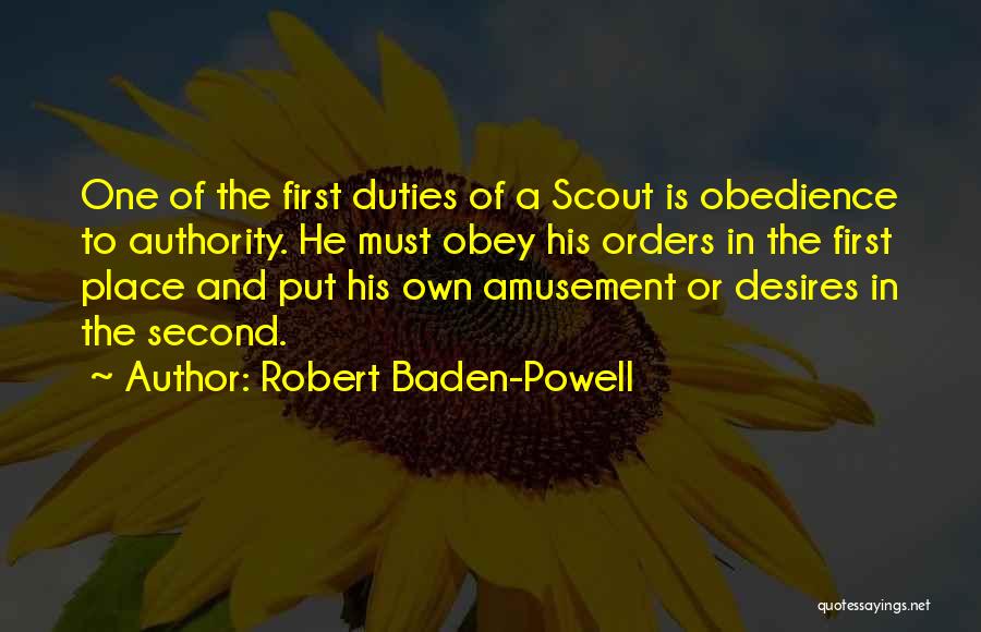 Obedience And Authority Quotes By Robert Baden-Powell