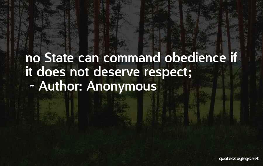 Obedience And Respect Quotes By Anonymous
