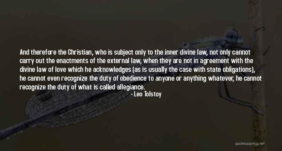 Obedience To Law Quotes By Leo Tolstoy Obedience To Law Quotes By Leo Tolstoy
