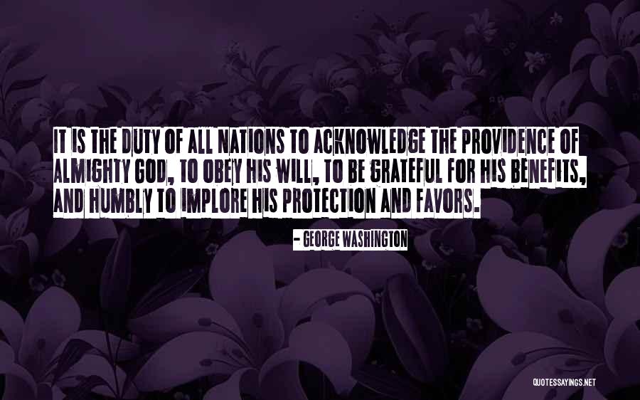 Obey Bible Quotes By George Washington