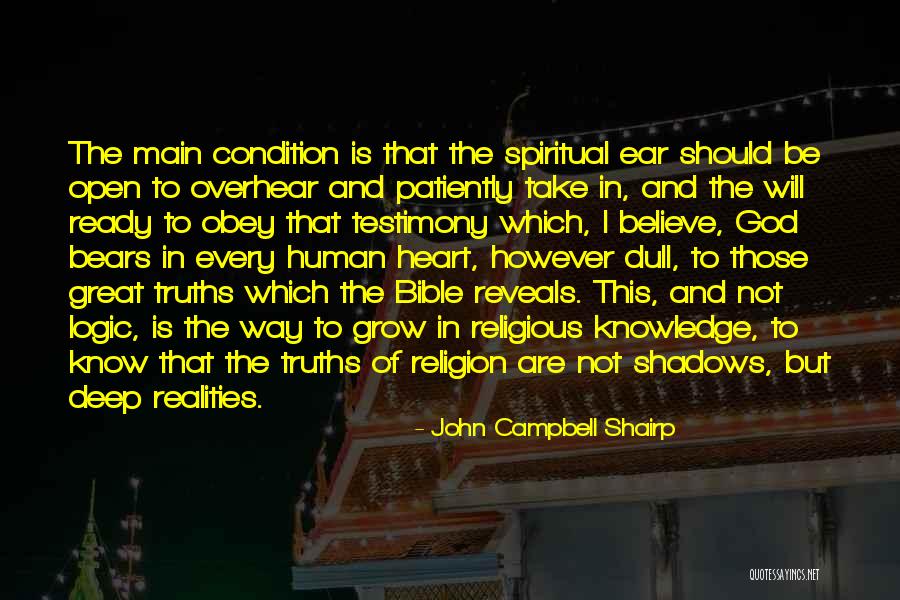 Obey Bible Quotes By John Campbell Shairp