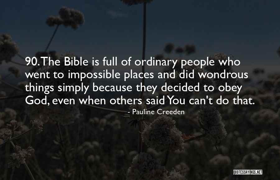 Obey Bible Quotes By Pauline Creeden