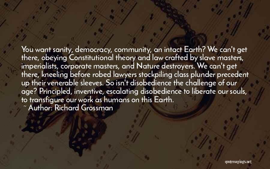 Obeying The Law Quotes By Richard Grossman