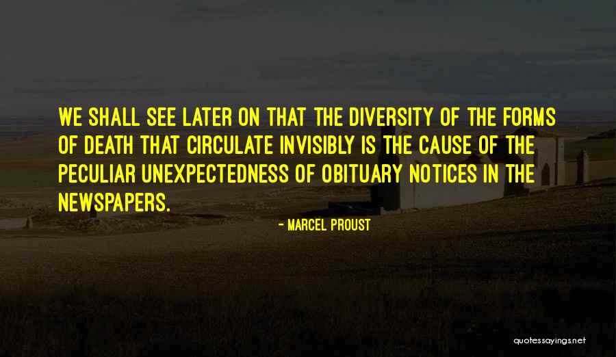 Obituary Quotes By Marcel Proust