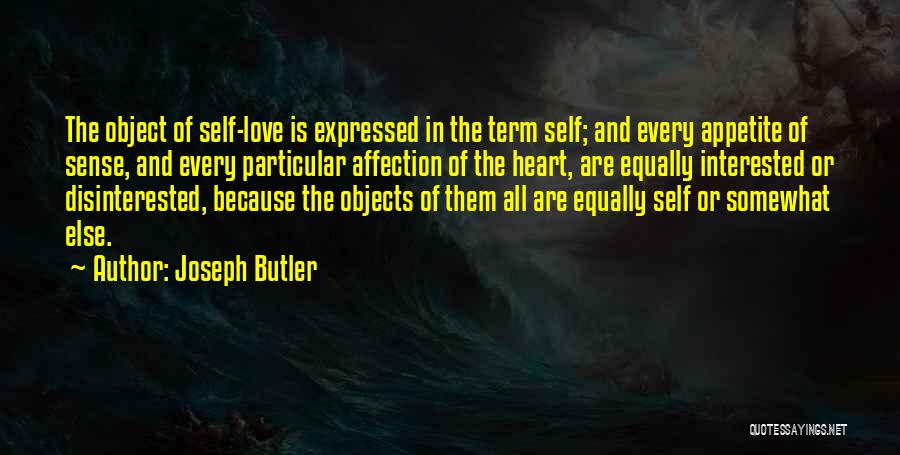 Object Of My Affection Quotes By Joseph Butler