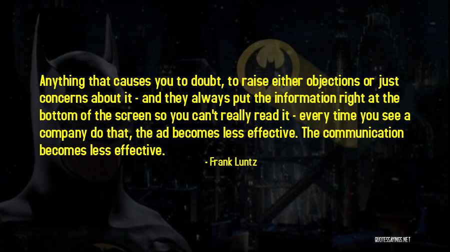 Objections Quotes By Frank Luntz