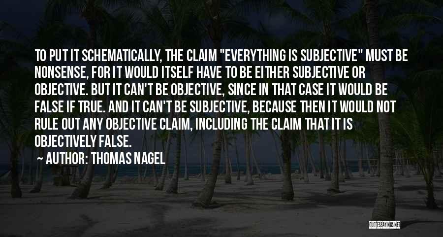 Objectivity And Subjectivity Quotes By Thomas Nagel