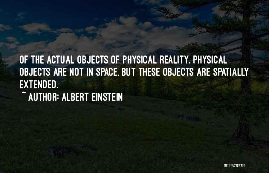Objects In Space Quotes By Albert Einstein